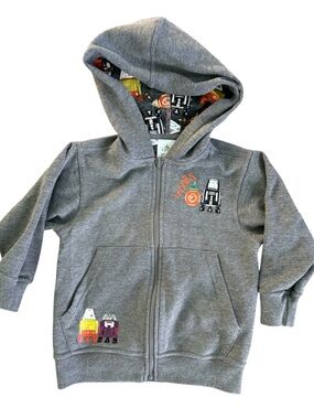 Disney Star Wars Droids Halloween R2-D2 Zip Hoodie Size X-Small (4) Grey Jacket